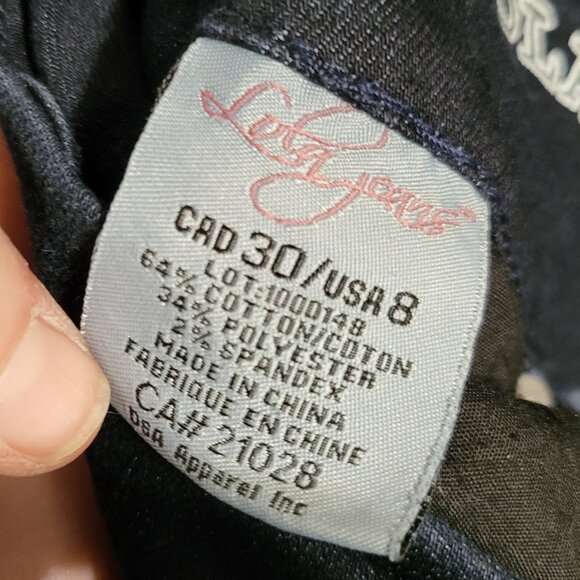 LOLA DARK WASH STRAIGHT LEG JEGGINGS JEANS SZ 8 - Picture 7 of 10